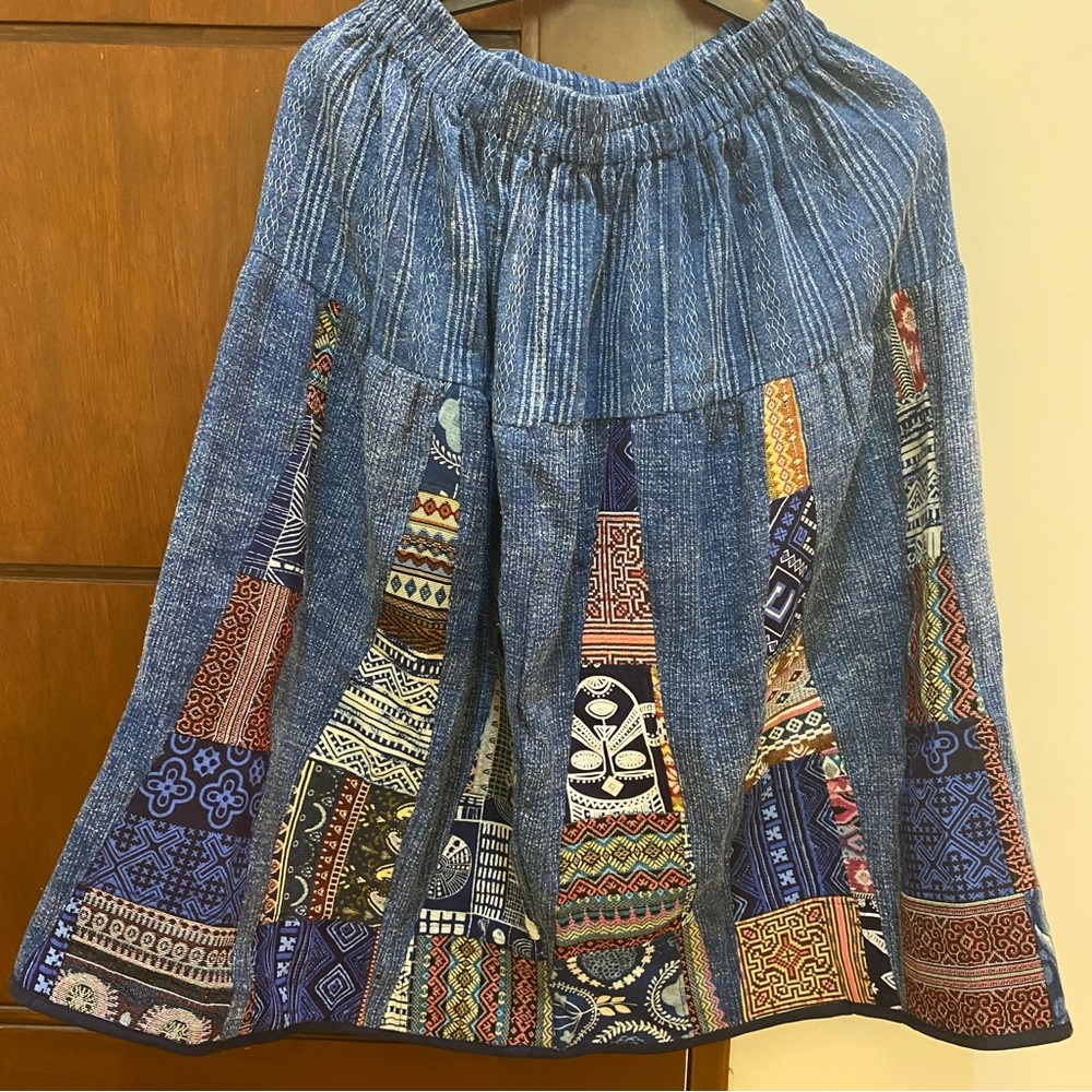 NWOT Handmade Patchwork Skirt